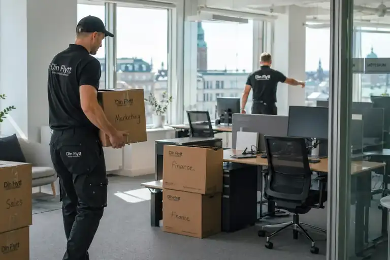 Kontorsflytt i Stockholm med planering och kontorsmöbler